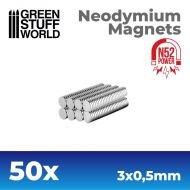 GSW Neodymium Magnets 3x0.5mm - 50 units (N52)