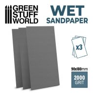 GSW Wet SandPaper 180x90mm - 2000 grit.