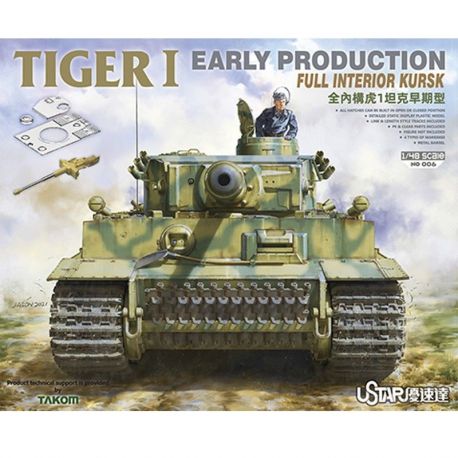 Takom NO006 Tiger I Early Production With Full Interior Kursk 1/48