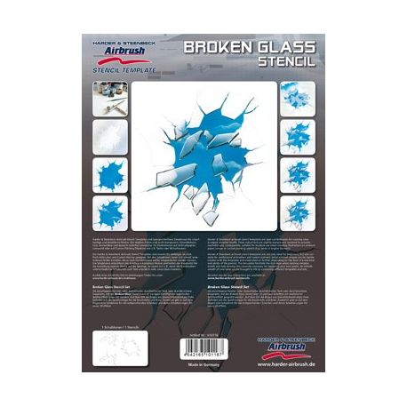 H&S Broken glass stencil 410116