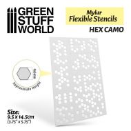 Flexible Stencils - Hex Camo