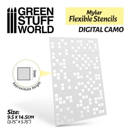 Flexible Stencils - Digital Camo