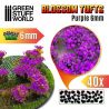 Blossom TUFTS - 6mm self-adhesive - PURPLE Flowers.