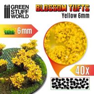 Blossom TUFTS - 6mm self-adhesive - YELLOW Flowers.