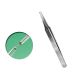 Vallejo Flat Rounded Stainless Steel Tweezers (120 mm) T12007