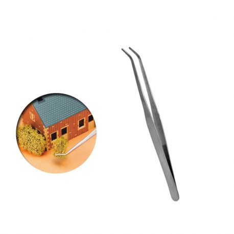 Vallejo Curved Tip Stainless Steel Tweezers (175 mm) T12009
