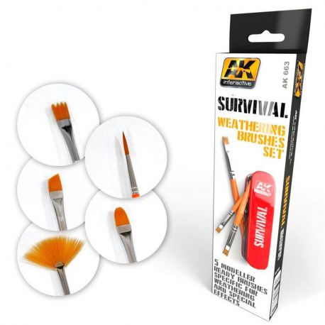 AK663 Survival Weathering Brushes Set.