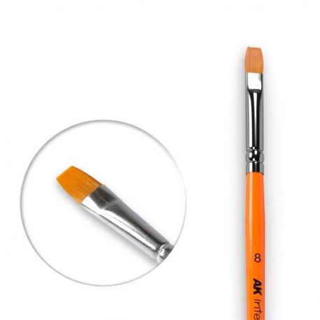 AK608 Flat Brush 8.