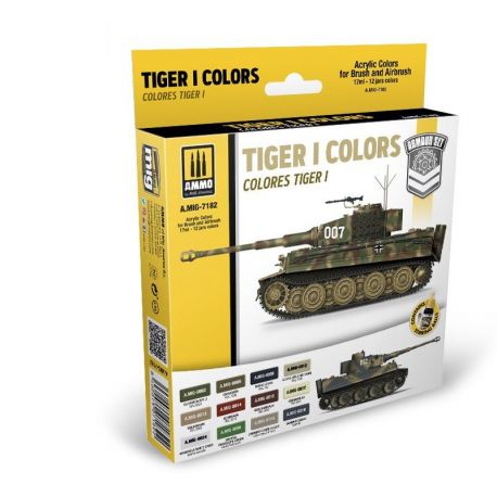 AMIG7182 Tiger I Colors Sæt 12 x 17 ml.
