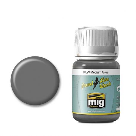 AMIG1601 Panel Line Wash Medium Grey 35ml.
