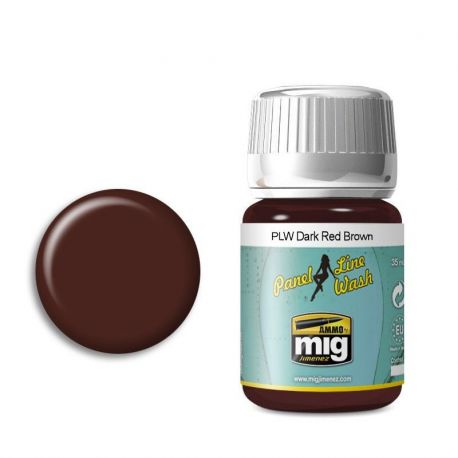 AMIG1605 Panel Line Wash Dark Red Brown 35ml.