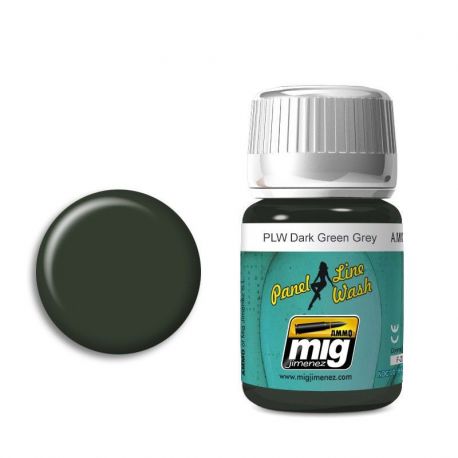 AMIG1608 Panel Line Wash Dark Green Grey 35ml.