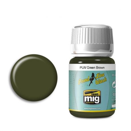 AMIG1612 Panel Line Wash Green Brown 35ml.
