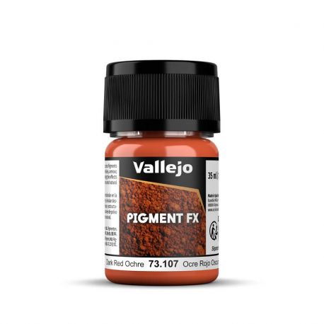 73.107 Vallejo Pigment Dark Red Ochre 35ml.