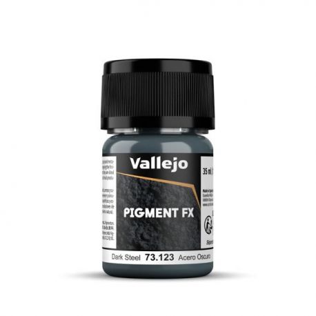 73.123 Vallejo Pigment Dark Steel 35ml.
