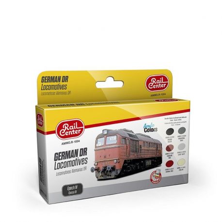 AMMO.R-1004 German DR Locomotives Epoch IV sæt 6 x 17 ml.