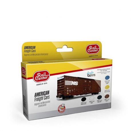 AMMO.R-1010 American Freight Cars sæt 6 x 17 ml.