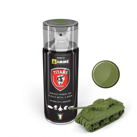 TTH108 Titans Hobby Military Green Matt Primer 400ml