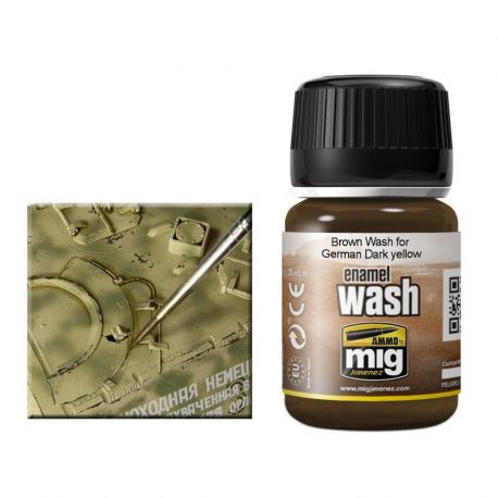 AMIG1000 Brown Wash For German Dark Yellow 35ml.