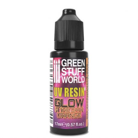 3514 UV Resin Orange - Glow In The Dark 17ml.