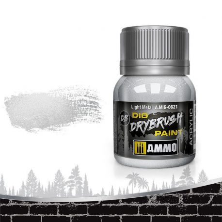 AMIG0621 Drybrush Light Metal 40ml.