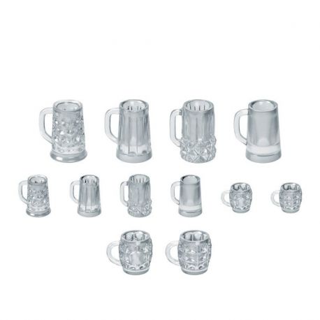 30x Beer Mugs - Glass