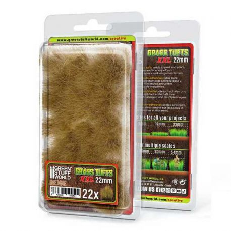 Grass Tufts XXL - 22mm self-adhesive - Beige.