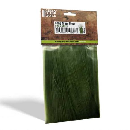 Long Grass Flock 100mm - Dark Green - 7g