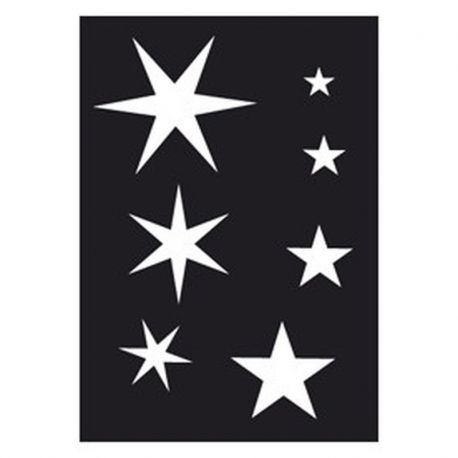 Selvklæbende Tattoo stencil. Stars