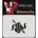 Senjo Color Heart Stencil
