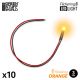 Orange Flickering LED Lights - 3mm