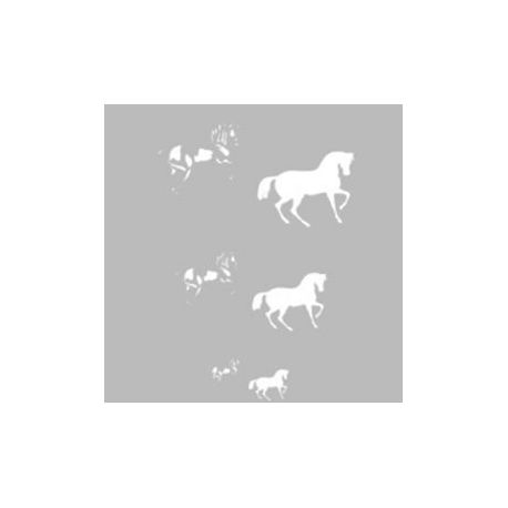 Createx Mylar stencil. Horse II