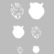 Createx Mylar stencil. Tiger 262525