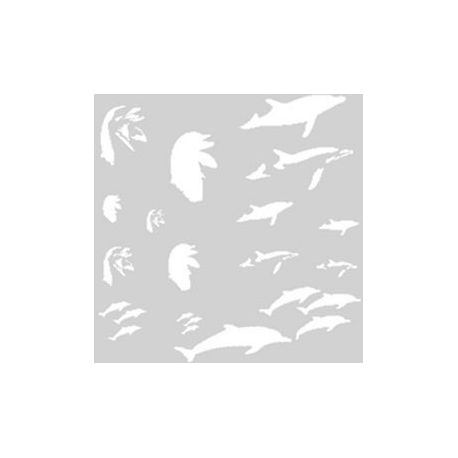 Createx Mylar stencil. Dolphins 262591