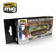AMIG7110 WW I & WW II French Camouflage Colors sæt 6 x 17 ml.