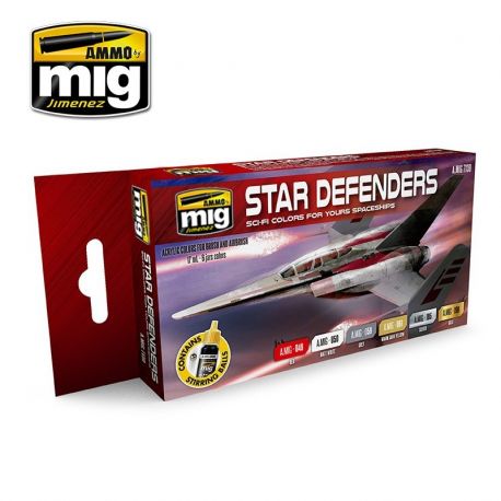 AMIG7130 Star Defenders SCI-FI Colors sæt 6 x 17 ml.
