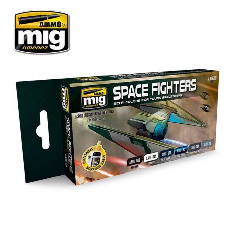 AMIG7131 Space Fighters SCI-FI Colors sæt 6 x 17 ml.