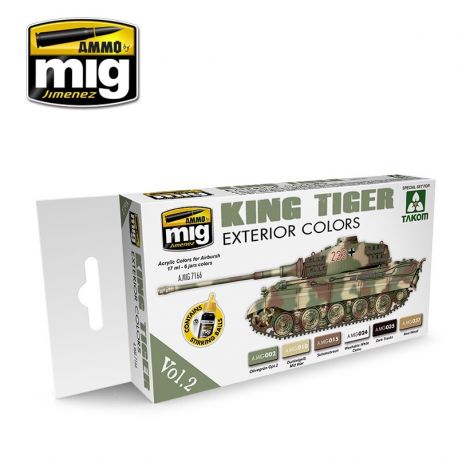 AMIG7166 King Tiger Exterior Color (Special Takom Edition) sæt 6 x 17 ml.