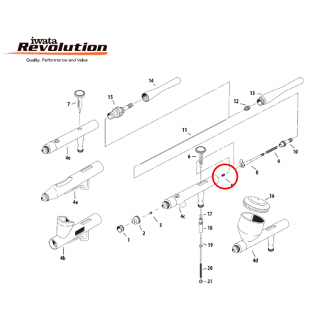 Iwata Needle Packing Set (PTFE) I7251