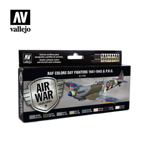 71.162 WWII RAF Day Fighters sæt 8 x 17ml