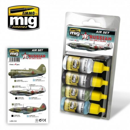 AMIG7222 VVS WWII Russian Early Aircraft sæt 4 x 17 ml.