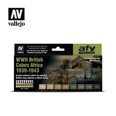 71.622 WWII British Colors Africa 1939-1943 sæt 8 x 17ml