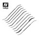 Vallejo Set Of 10 Curved Files T03003