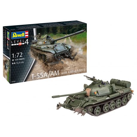 Revell T-55A/AM with KMT-6/EMT-5 03328 (1:72)