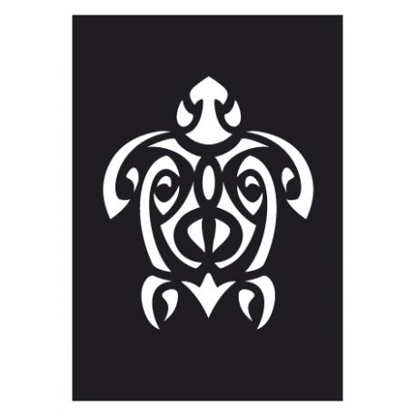 Selvklæbende Tattoo stencil. Maori Turtle