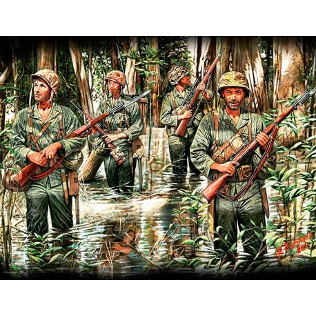 World War II era Series, US Marines in Jungle 1:35