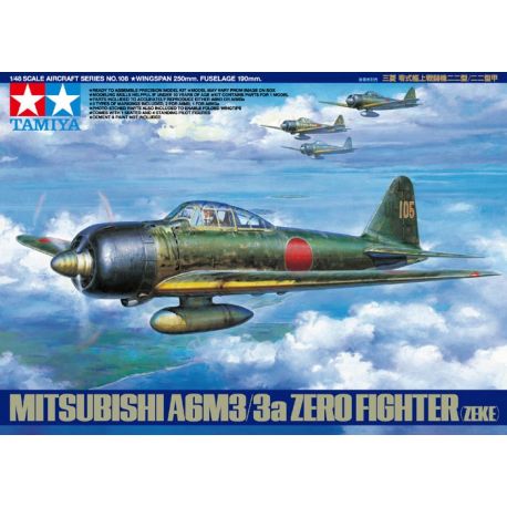 Tamiya Mitsubishi A6M3/3a Zero Fighter (Zeke) 1:48 61108