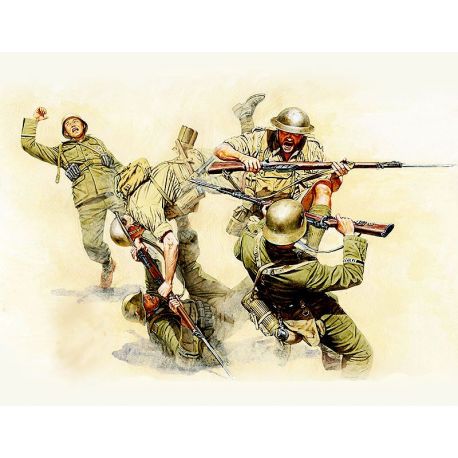 World War II era Series, Hand-to-hand fight British and German Infantry Kit 1. 1:35