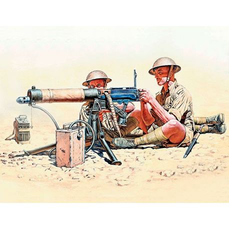 World War II era Series, Vickers Machine Gun team, North Africa. 1:35