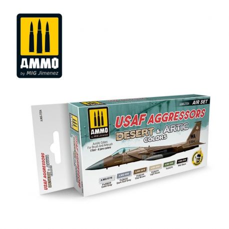 AMIG7234 USAF Aggressord Desert & Artic Colors sæt 6 x 17 ml.